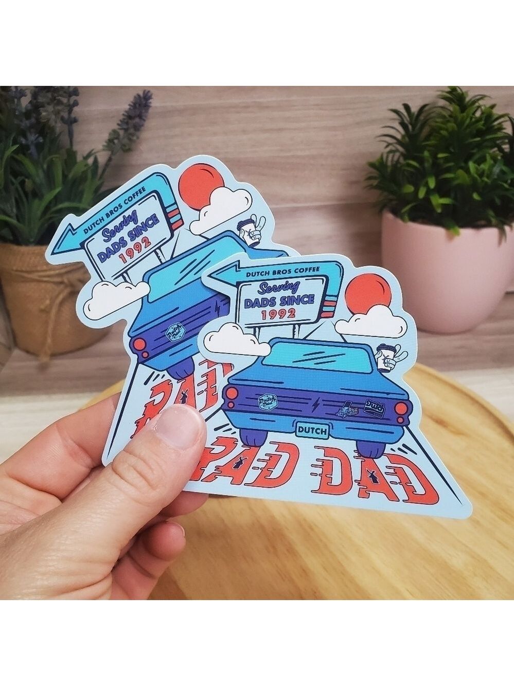Dutch Bros Coffee Dutch Dad Limited Edition June 2024 Stickers Set of 2